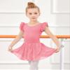 Arshiner Girls Ruffle Sleeve Ballet Dance Dress Crisscross Back Tutu Skirted Leotard view 3
