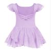 Arshiner Girls Ruffle Sleeve Ballet Dance Dress Crisscross Back Tutu Skirted Leotard view 1
