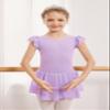 Arshiner Girls Ruffle Sleeve Ballet Dance Dress Crisscross Back Tutu Skirted Leotard view 4