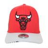 Mitchell & Ness Chicago Bulls Spot Lights Redline Snapback Adjustable Cap, Red/Grey, One Size view 2