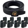 Black Scorpion Gear Competition Rig 4X Ambidextrous Double Stack Mag Pouches 1x Pro Heavy Duty Competition Belt (Black, X-Large (36'' - 40'')) view 1
