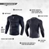 Synergy Men's Sequent Neoprene Multisport Full Sleeve Top (Black, X-Small) view 3