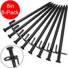 XYXXBB Heavy Duty Camping Stakes 12-Inch Tent Stakes, Forged Steel Tent Pegs Unbreakable and Inflexible, Available in Rocky Place Dessert Snowfield and Grassland (Black) (Color : 8-Pack(8-inch)) view 2