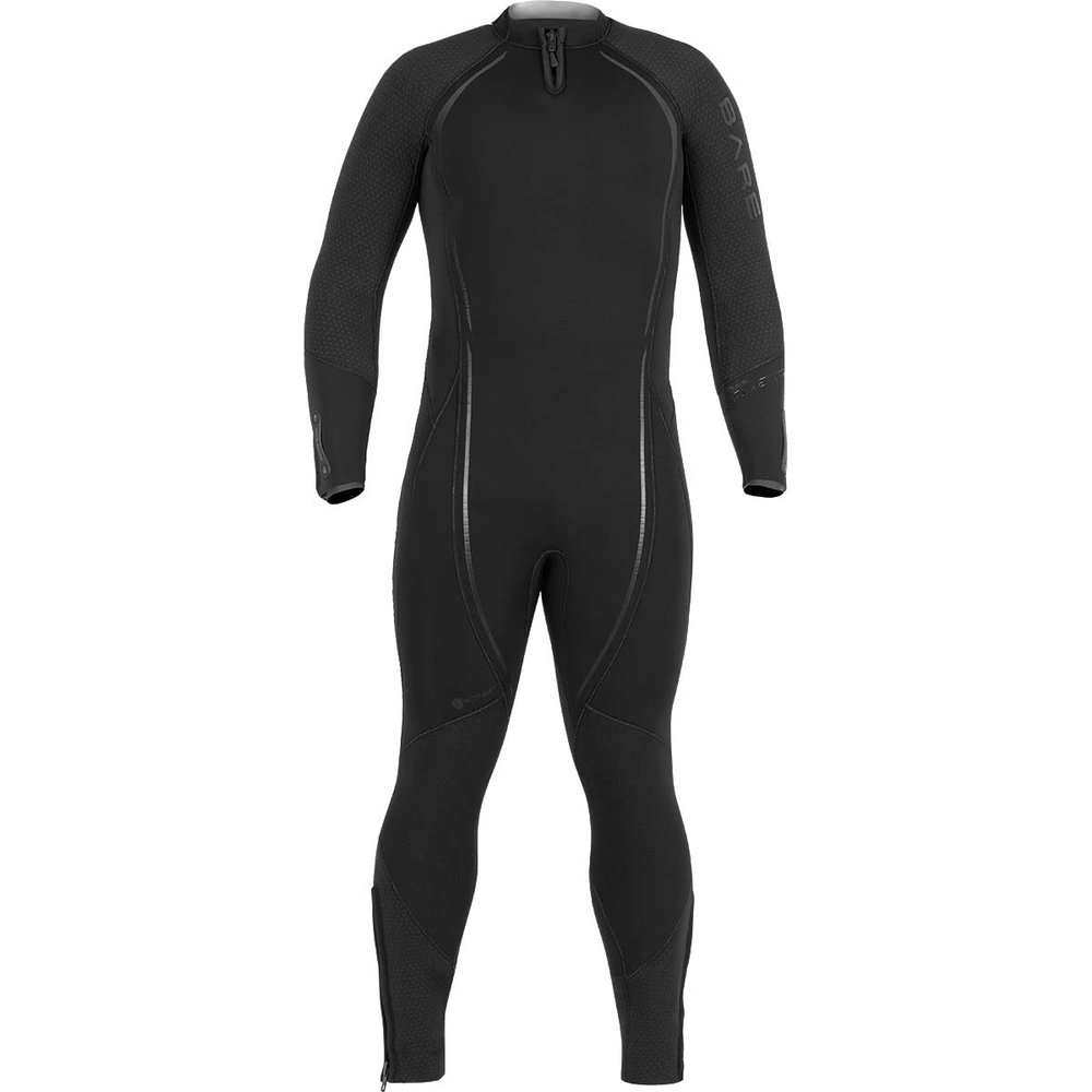 BARE 7MM Men's Reactive Wetsuit | Warmest Wetsuit Within BARE Lineup | Full Stretch Neoprene Combined with a Unique Graphene Omnired Fabric | Comfortable | Great for Scuba Diving | Black M