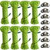 XYXXBB Heavy Duty Camping Stakes 12-Inch Tent Stakes, Forged Steel Tent Pegs Unbreakable and Inflexible, Available in Rocky Place Dessert Snowfield and Grassland (Black) (Color : Rope) view 1