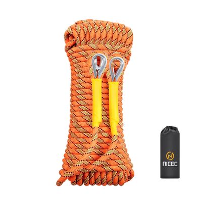 Nice C Climbing Rope, Rescue Rope, Construction Rope, Rock Climbing Rope, Static 10mm 32ft/64ft/96ft/160ft/230ft/500ft/985ft/1000ft with Carry Bag (Orange, 30M(96ft))