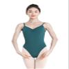 Dance Elite Camisole Leotard For Women - Lana - Womens Dance Leotard With High Leg And V-Neck (Green, Adult XL) view 2