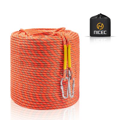 Nice C Climbing Rope, Rescue Rope, Construction Rope, Rock Climbing Rope, Static 10mm 32ft/64ft/96ft/160ft/230ft/500ft/985ft/1000ft with Carry Bag (Orange, 152M(500FT))