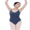 Dance Elite Camisole Leotard For Women - Lana - Womens Dance Leotard With High Leg And V-Neck (Blue, Adult XL) view 2