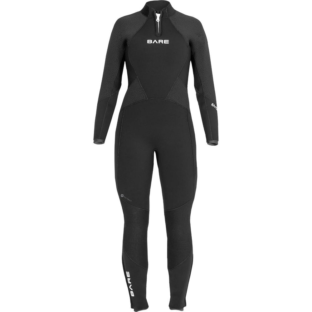 BARE 7MM Evoke Women's Wetsuit | Warmest Women's Wetsuit Within BARE Lineup | Full Stretch Neoprene Combined with a Unique Graphene Omnired Fabric | Comfortable | Great for Scuba Diving | Black 12