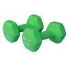 GYMENIST Pair of Dumbbells Set of 2 Soft Non Slip Grip Dumbbells Pair Covered with Neoprene (G306-15), Lime green, 15 lb Pair view 1