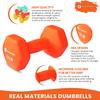 GYMENIST Pair of Dumbbells Set of 2 Soft Non Slip Grip Dumbbells Pair Covered with Neoprene (G306-15), Lime green, 15 lb Pair view 2
