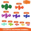 GYMENIST Pair of Dumbbells Set of 2 Soft Non Slip Grip Dumbbells Pair Covered with Neoprene (G306-15), Lime green, 15 lb Pair view 4