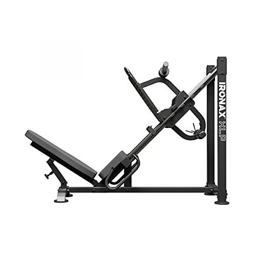 IRONAX XLP Leg Press - 45 Degree Angled Machine Compact for Fitness with Band Resistance, Black