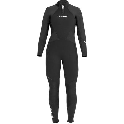 BARE 3MM Evoke Women's Wetsuit | Warmest Women's Wetsuit Within BARE Lineup | Full Stretch Neoprene Combined with a Unique Graphene Omnired Fabric | Comfortable | Great for Scuba Diving | Black 14