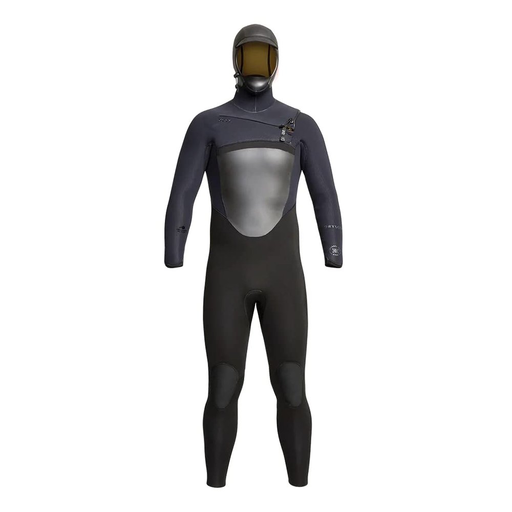 XCEL Mens Drylock Hooded 5/4mm Fullsuit (Black '21, X-Small)