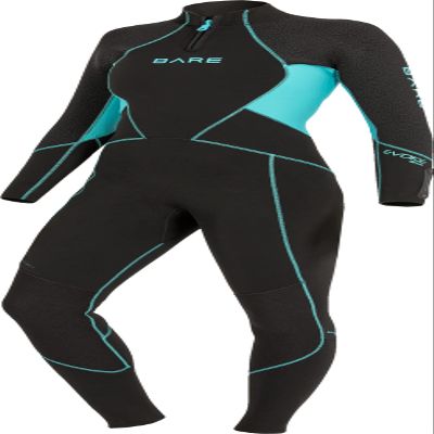 BARE 5MM Evoke Women's Wetsuit | Warmest Women's Wetsuit Within BARE Lineup | Full Stretch Neoprene Combined with a Unique Graphene Omnired Fabric | Comfortable | Great for Scuba Diving | Aqua 08T