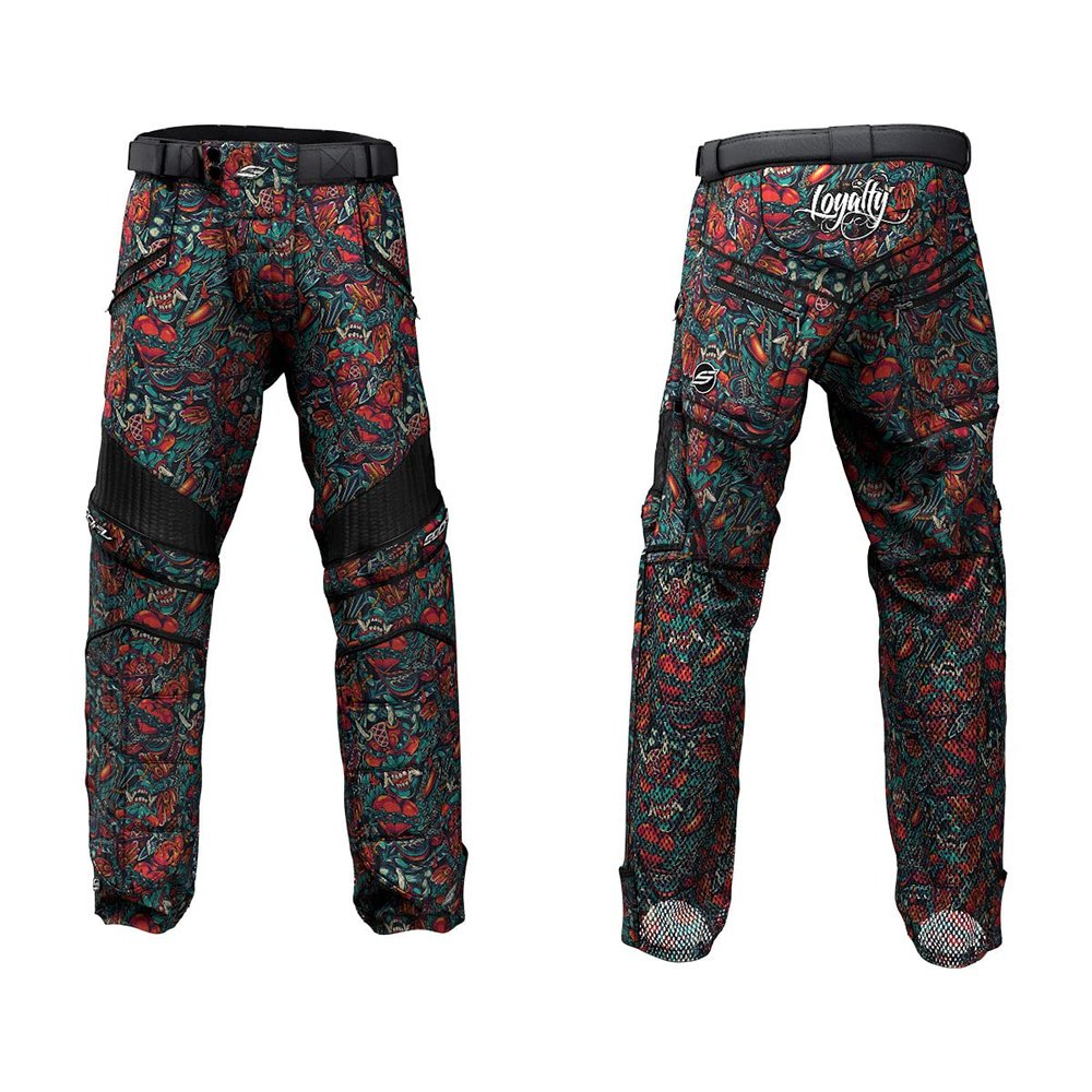 Social Paintball Grit V3 Padded Protective Pants - Oni Henso (XS/S)