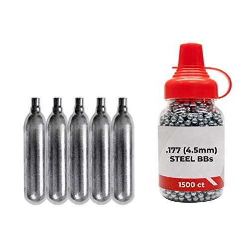 Wearable4U 5X CO2 Tanks and Pack 1500ct Steel BBS Bundle