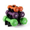 CAP 32 LB Set of Neoprene Dumbbells with Rack | 3, 5, 8 LB pairs view 1
