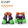 CAP 32 LB Set of Neoprene Dumbbells with Rack | 3, 5, 8 LB pairs view 4