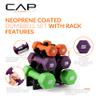 CAP 20 LB Set of Neoprene Dumbbells with Rack | 2, 3, 5 LB pairs view 3