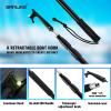 SANLIKE Boat Hooks for Docking 12FT Heavy Duty Telescoping Extension Pole Hook with Luminous Bead, Lightweight Floating, Non-Slip Rubber Handle, Durable & Rust-Resistant, 3-Section view 2