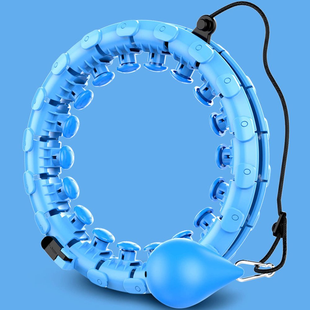 Fitness Hula Hoop, Magnetic Field Therapy Abdominal Massage 360 Degrees can be Adjusted Without Falling Off The Fitness Ring, Aggravating Exercise Special Female Thin Waist Belly/Blue/M