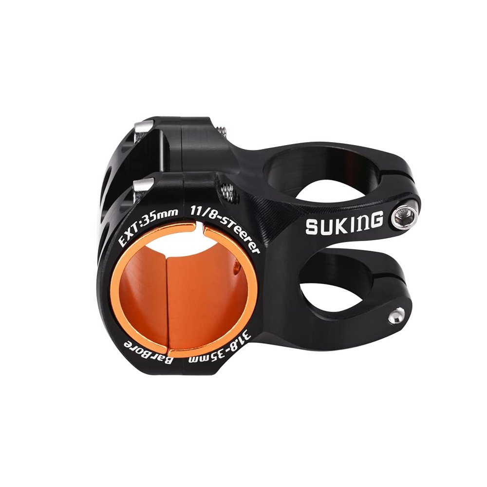 BESNIN 31.8mm 35mm Bike Stem Short MTB Stem Ultra-Light CNC Aluminum Alloy 35mm Handlebar Stem for Mountain Bike, Road Bike, BMX, Downhill, Gravel, E-Bike