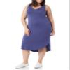 Amazon Essentials Women's Jersey Regular-Fit Sleeveless v-Neck Midi Dress (Previously Daily Ritual), Medium Blue, X-Small view 3