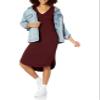 Amazon Essentials Women's Jersey Regular-Fit Sleeveless v-Neck Midi Dress (Previously Daily Ritual), Dark Red, XX-Large view 4