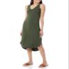 Amazon Essentials Women's Jersey Regular-Fit Sleeveless v-Neck Midi Dress (Previously Daily Ritual), Forest Green, X-Large view 1
