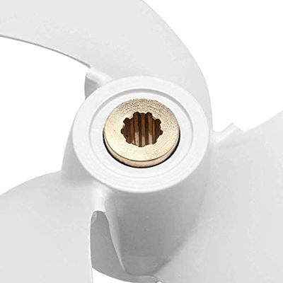 Azingysail Aluminum Outboard Propeller 7 1/4 x 6 for 6L5-45943-00-EL Yamaha Engines F2.5A/3A 9 Spline Tooth 3 Blades R Rotation