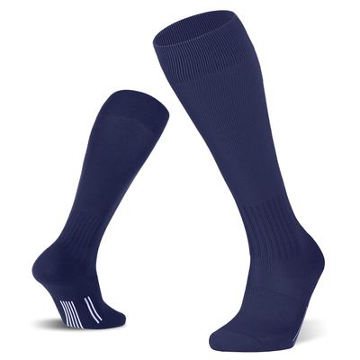 FITRELL 2/3 Pack Soccer Socks Baseball Softball For Youth Kids Boys Girls, Over-The-Calf Football Socks for Adult Men Women,Navy,Medium