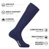 FITRELL 2/3 Pack Soccer Socks Baseball Softball For Youth Kids Boys Girls, Over-The-Calf Football Socks for Adult Men Women,Navy,Medium view 4