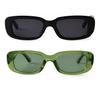 ADE WU Rectangle Sunglasses for Women Men Retro 90s Trendy Narrow Rectangular Sun Glasses Fashion Y2K Stylish,2 Packs:Black & Green view 4