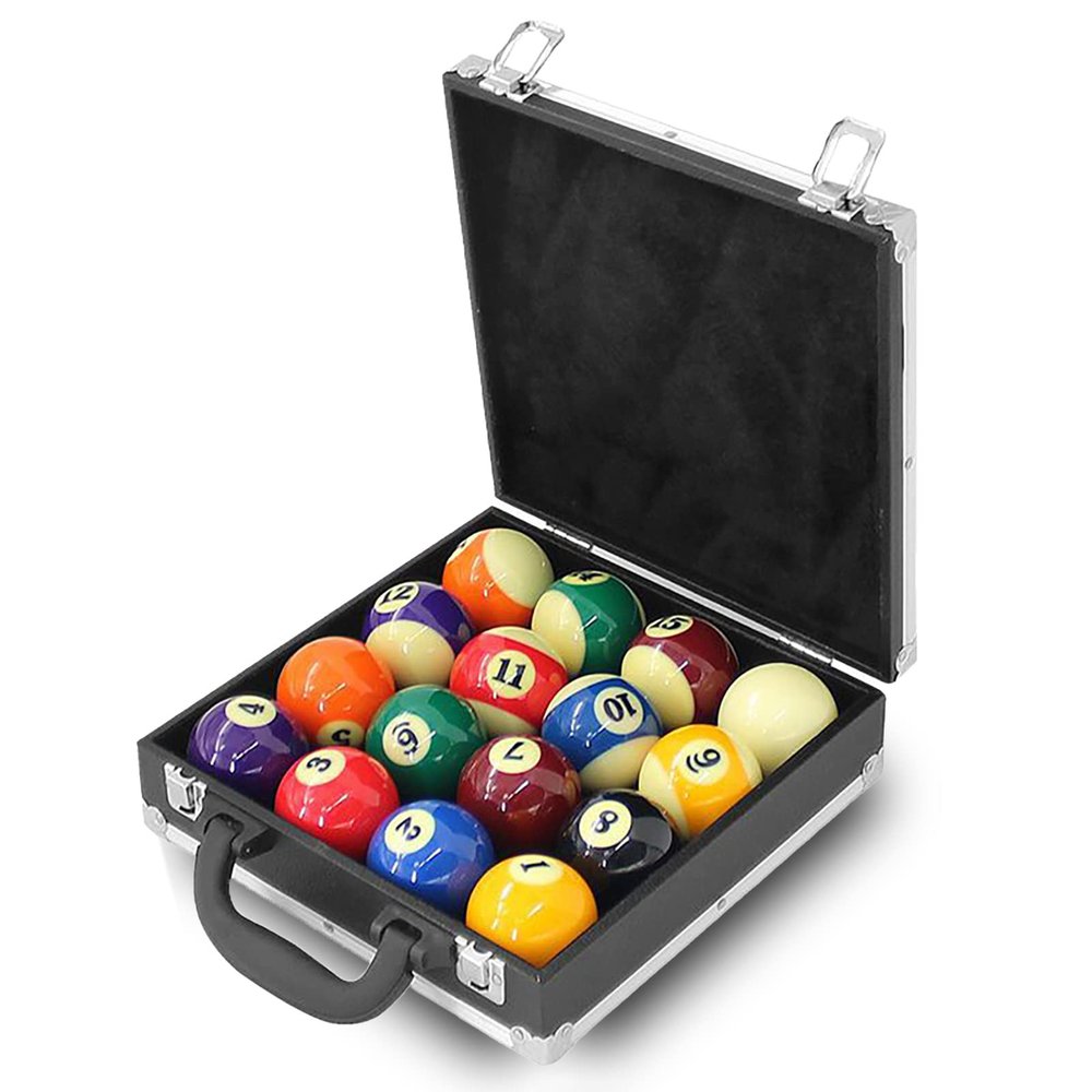 Gaeirt Billiard Balls Storage Box, Pool Balls Set with 16 Holes (American Billiards), Billiard Accessory with, Pool Carrying Case Accessory with Carry Handle
