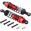 Bicycle Accessories Metal Oil Filled Front Rear Shock Absorber for 1/12 WLtoys 12428 12423 RC Car Crawler Upgrad Part,Red Bike Parts (Color : Red) view 2