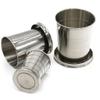 Ayrsjcl 1pc Folding Cup Portable Stainless Steel Retractable Cup Drinkware for Traveling Hiking Camping Picnic 140ml view 1