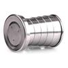 Ayrsjcl 1pc Folding Cup Portable Stainless Steel Retractable Cup Drinkware for Traveling Hiking Camping Picnic 140ml view 4