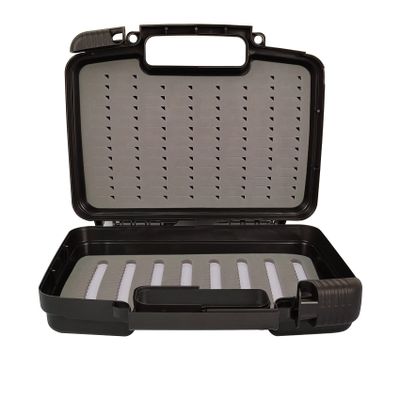 Aventik Streamer Fly Boxes Click Lock Large Streamer Flies Foam Storage Fishing Box Tackle Box Boating Fishing Boxes 14X11X3.35inch/10.43X8.27X3.15inch (SF1B Black -10.43X8.27X3.15inch)