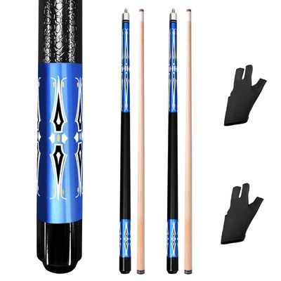 MoyanSuper 58 inch Set of 2 Pool Cue Sticks, 2 Piece Maple Billiard Cue Stick 20 Oz Great for House or Bar