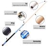 MoyanSuper 58 inch Set of 2 Pool Cue Sticks, 2 Piece Maple Billiard Cue Stick 20 Oz Great for House or Bar view 2