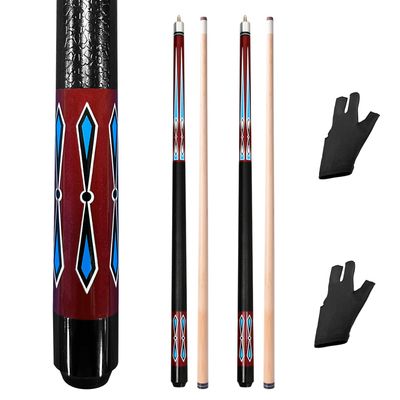 MoyanSuper 58 inch Set of 2 Pool Cue Sticks, 2 Piece Maple Billiard Cue Stick 20 Oz Great for House or Bar