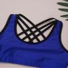 Yartina Kids Girls Sport Bra Solid Color Racer Back Criss Cross Tanks Top for Yoga Dance Gymnastics Royal Blue 16 Years view 4