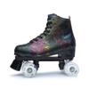 Roller Skates for Women Indoor Outdoor Men's Quad Roller Skates Black 12 M US Women view 2