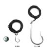 1/0-13/0 Shark Surf Rigs with 9.8ft 49-Strands Steel Leader(380-400Pound),Deep Sea Hooks for Big Fish (11/0-2 Packs) view 4
