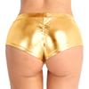 vastwit Womens Shiny Metallic High Waisted Booty Shorts Hot Pants Festival Rave Dance Bottoms Clubwear Gold Low Waist Medium view 4