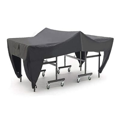 Icegrey Ping Pong Table Dust Covers Oxford Fabric Waterproof Outdoor Rain Wind Sun UV Resistant Heavy Duty Tennis Table Storage Cover Black 280x152x76cm