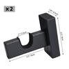 TOBWOLF 2PCS Hockey Stick Display Case, Hockey Stick Hanger Holder, Wall Mount Hockey Stick Horizontal Rack, Hockey Stick Bracket - Black view 2